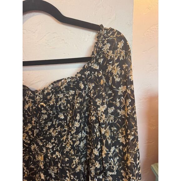&Merci Black Floral Maxi Dress Large - Picture 3 of 8
